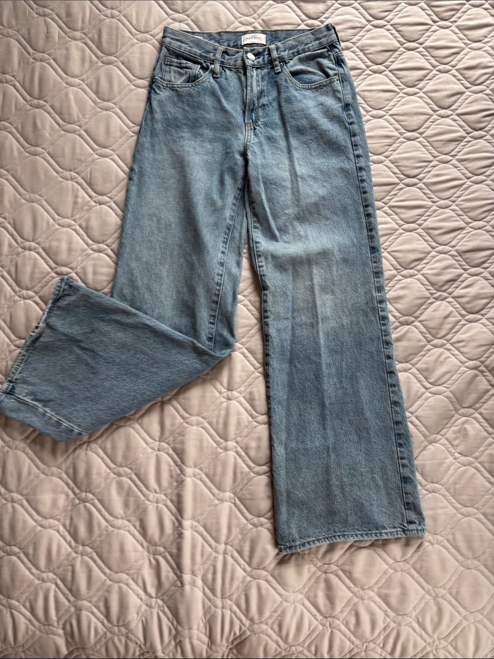 PacSun Light Blue High-Rise Wide Leg Jeans